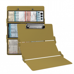 WhiteCoat Clipboard® Trifold - Tactical Brown Critical Care Edition